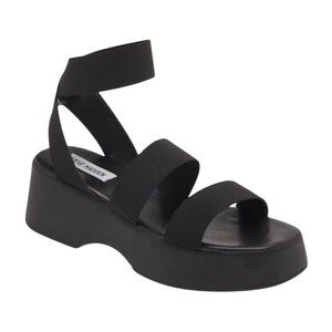 STEVE MADDEN Sashes Criss Cross Ankle Strap Platform Chunky Sandal
